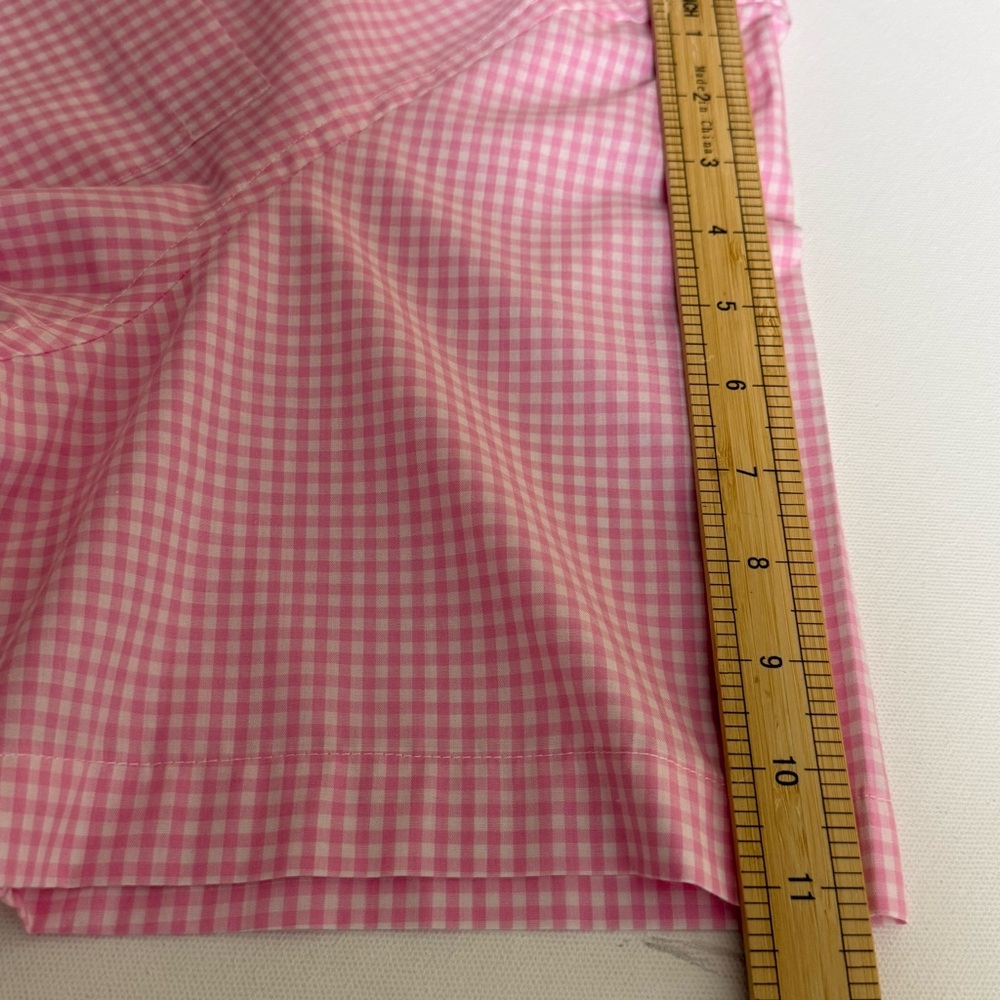 Chaps Pink Gingham Button Down Shirt XL Short Sleeve Easy Care - Picture 10 of 10